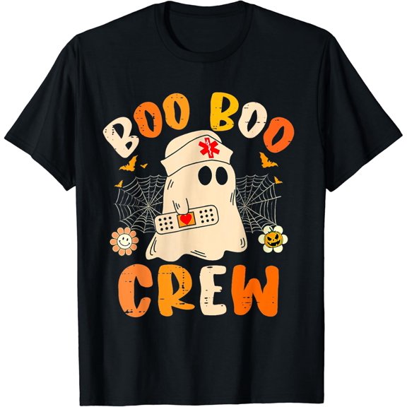 Boo Boo Crew Ghost Halloween Paramedic Nurse Rn Er Nicu Lpn T-Shirt BLACK Unisex S-5XL Hot Trending Shirt, Vintage Birthday Gift