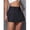 Black, variant on Women Black Pleated Denim Mini Skirt Casual A-Line Style