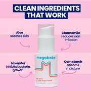 Megababe Bust Dust Sweat-Absorbing Powder, Lavender & Aloe, Talc-Free, All Natural, 3 oz