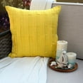 thumbnail image 3 of The HomeCentric Pillow Case Covers Decorative Pillow Covers Pack of 2 24x24 inch (60x60 cm) Yellow Suede Throw Pillow Covers Handmade Pillow Covers Solid Pillow Shams Decorative - Yellow Love Tune, 3 of 13