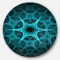 thumbnail image 1 of Designart 'Abstract blue ice flower ' Modern wall clock, 1 of 6