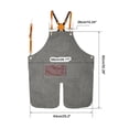 thumbnail image 5 of Jesscasday Fashion Canvas Kitchen Apron Adjustable Shoulder Strap with Pockets Cooking Bib for Woman Men Chef Work Aprons Grill Restaurant Bar Shop Cafes Beauty Nails Studios Uniform, 5 of 20