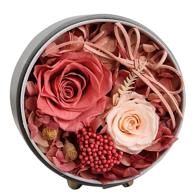 Preserved Roses Gift Box, Long Lasting Flowers Box Handmade Preserved Roses, Anniversary Birthday Gift Box for Home Decor^