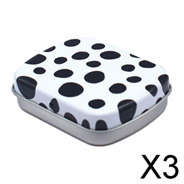 3x Caja de Lata Pequeña con Bisagras de Metal, con Tapa, Vela, Lata, Contenedor, Caja de Almacenamiento Vacía para Pendientes, Artesanías, Regalos Cla 3 piezas