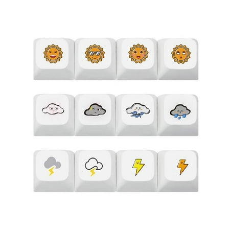 

TINYSOME 12 Keys XDA PBT Keycap Set Cute Cloud Dye Subb Keycaps For Mechanical Keyboard