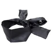 Zehuanyu Satin Blindfold Comfortable Eye Mask Band Blinder for Home Travel Costume Props (Black)