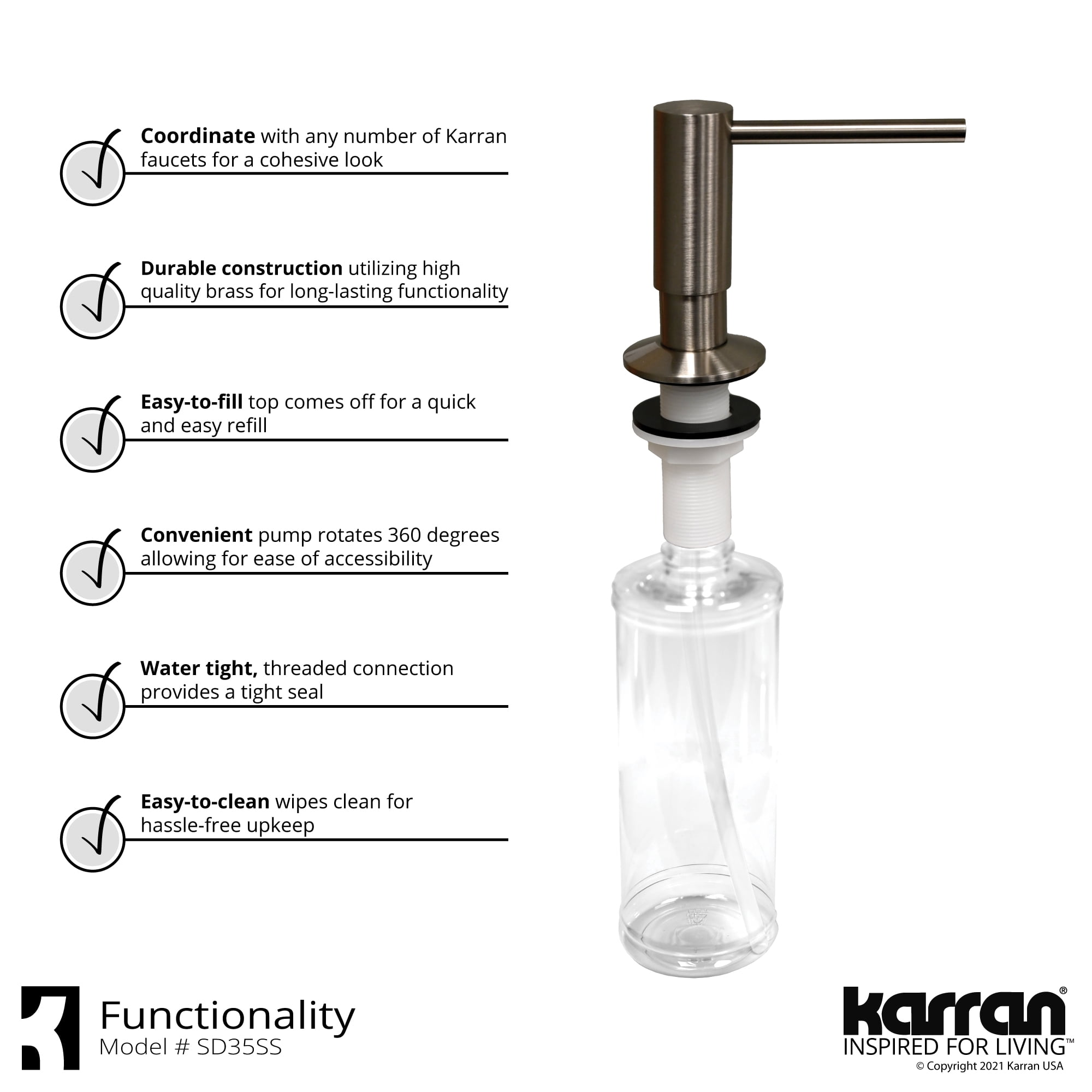 Karran Usa KKF210SD35SS Scottsdale 1.8 GPM Single Hole Kitchen Faucet - Stainless Steel