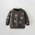thumbnail image 2 of Likimi Toddler Kids Girls Tops Crew Neck Long Sleeve Print T Shirt Casual Comfortable Soft Spring Fall Tops Size 5-6 Years Coffee, 2 of 8