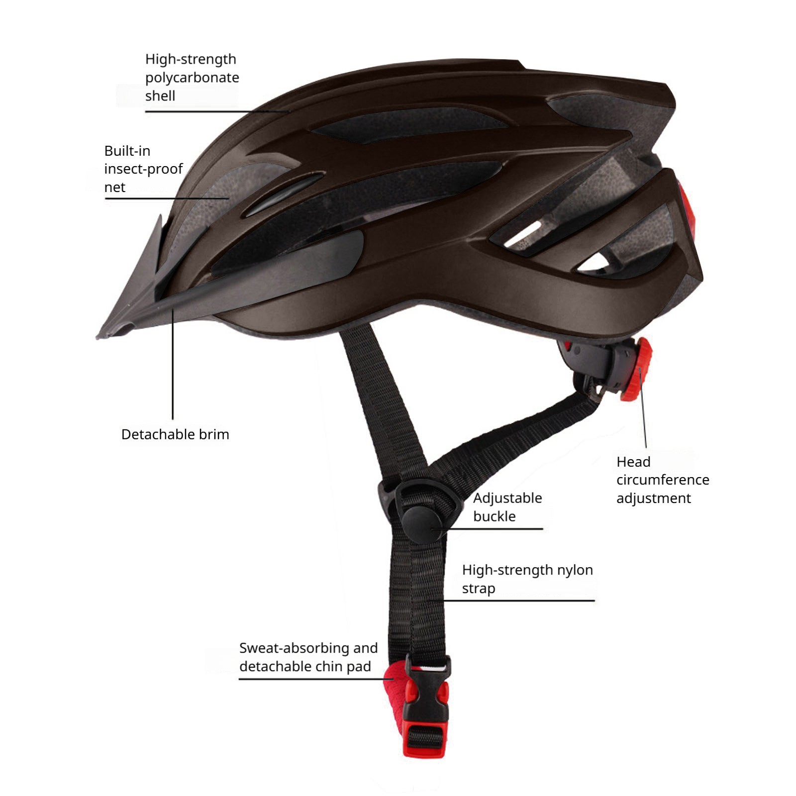 Road Bike Helmet Mountain Bike Helmet Adult Bike Helmet One-Piece Durable Helmet for Street Riding Silver 1 Pack