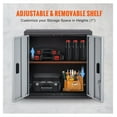 thumbnail image 6 of Foldable Wall Cabinet Metal Garage Locker 26" Tool Chest 240 LBS Capacity Adjustable Shelf Magnetic Lock for Warehouse Office Home Black, 6 of 7