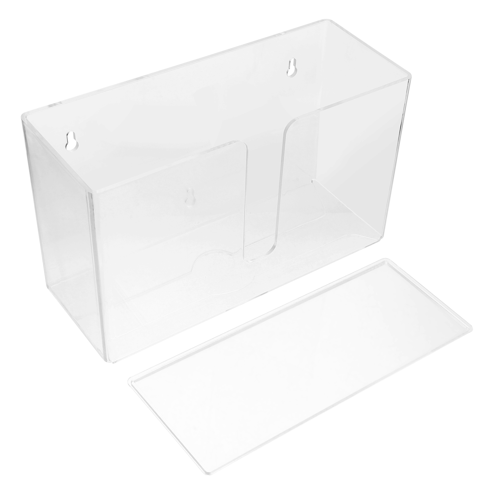 Soimiss Plastic Wall Mount Paper Towel Dispenser with Clear Cover for Bathroom and Kitchen Use