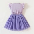 thumbnail image 6 of WIBACKER Toddler Kids Girls Unicorn Dress Short Sleeve Summer Casual Tutu Tulle Dresses, 6 of 8