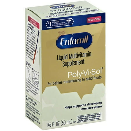2 Pack - Enfamil Poly-Vi-Sol Liquid Multivitamin Supplement 50