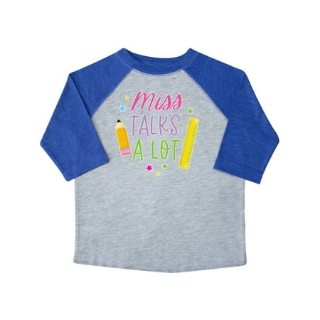 

Inktastic Back To School Miss Talks a Lot Gift Toddler Toddler Girl T-Shirt