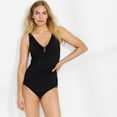 thumbnail image 4 of Lands' End Women's Chlorine Resistant Shirred V-neck One Piece Swimsuit, 4 of 4