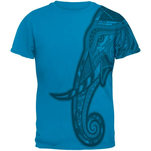 Tribal Mosaic Elephant Mens T Shirt