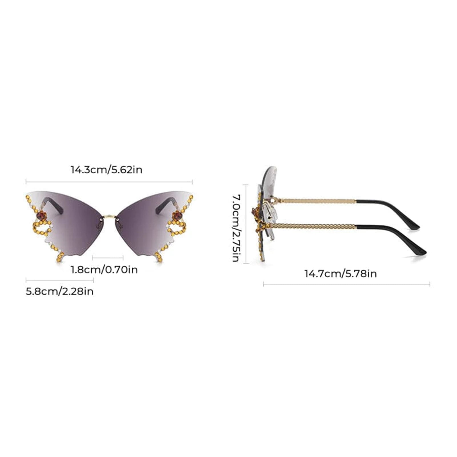 3 Pairs Fashion Riding Sunglasses Oversized Frame Rhinestone Embellished Metal RH-3265 Rhinestone Wholesale Fashion Sunglasses - Frontier  main image 4