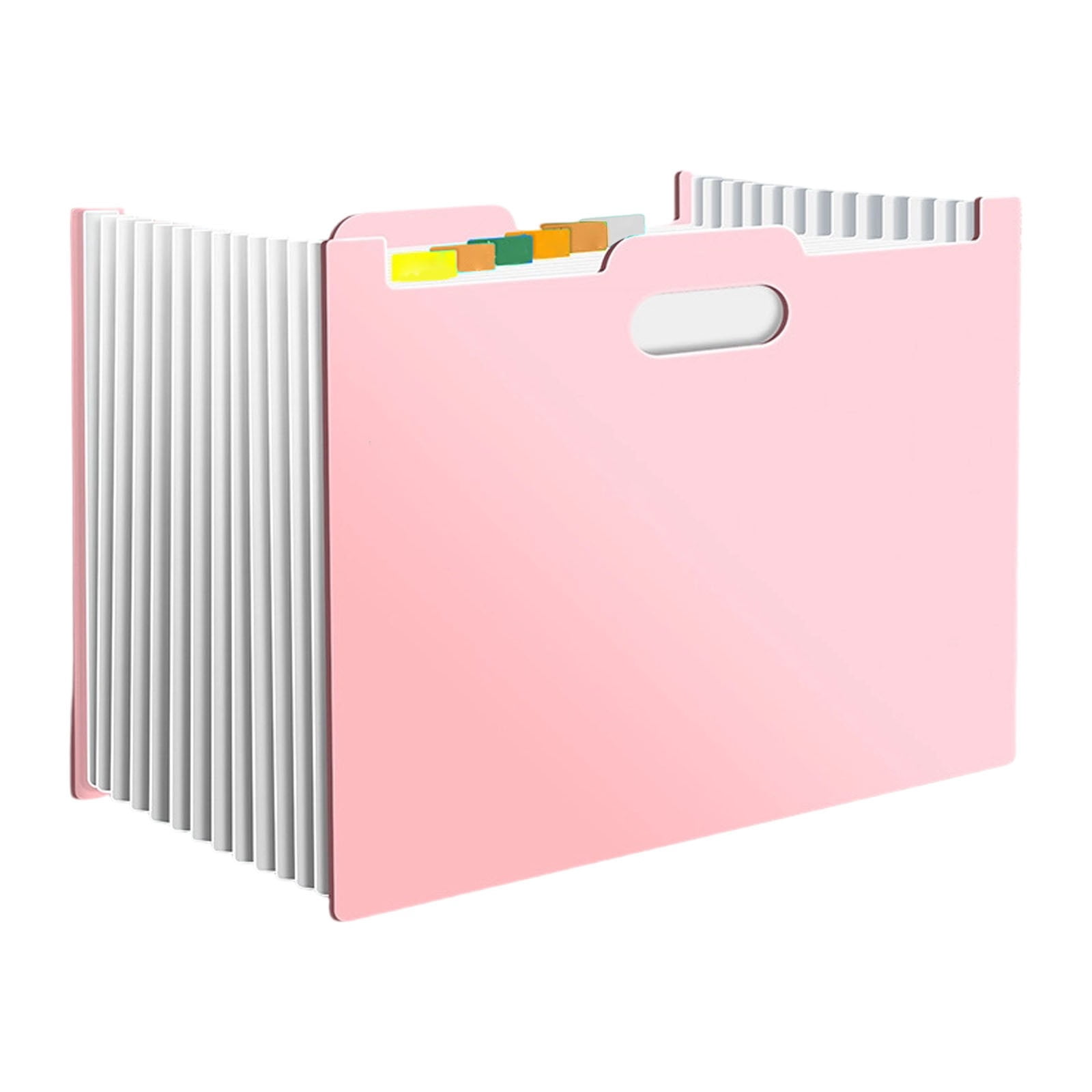 4 Pack 13-Pocket Expanding File Folders, Pastel Accordion Organizers (Pink/Blue/Beige/Green), A4/Letter Size 12.99x9.25in Portable Document Holders with Index Tabs for Home & Office