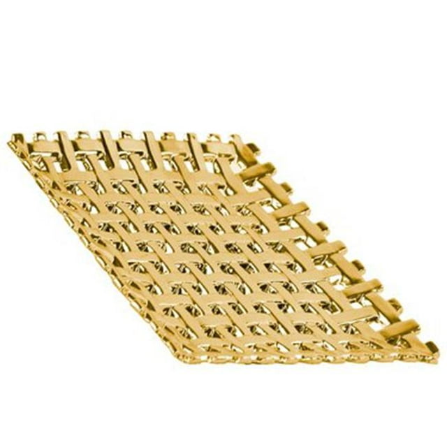 Urban Trends Collection 35317 Ceramic Square Concave Tray with Woven Design, Gold