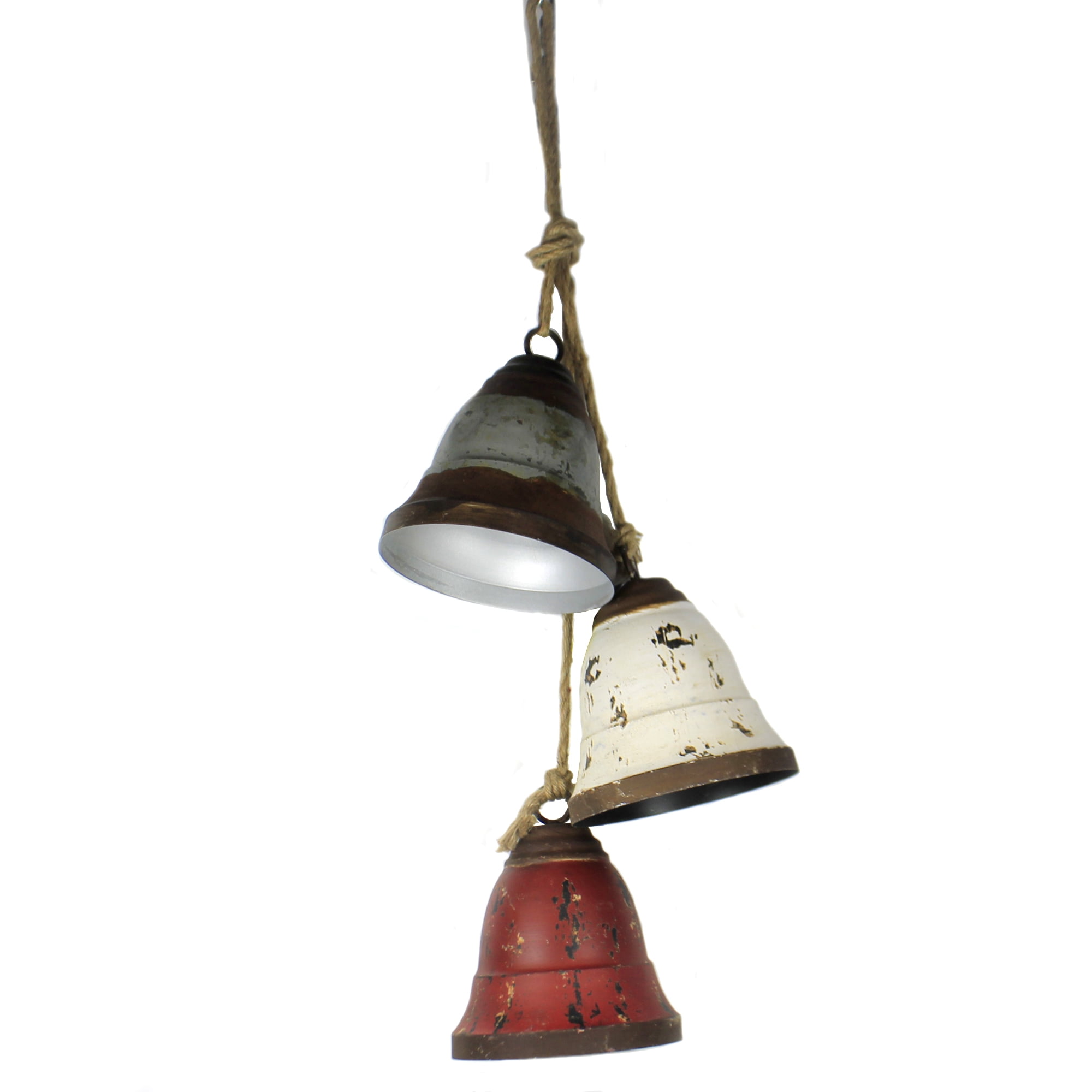 Home Decor 3 Tiered Bell Cluster On Rope Outdoors Holiday Christmas