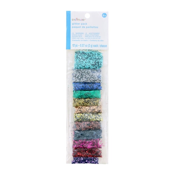 12 Packs: 12 ct. (144 total) Rainbow Glitter Pack by Creatology