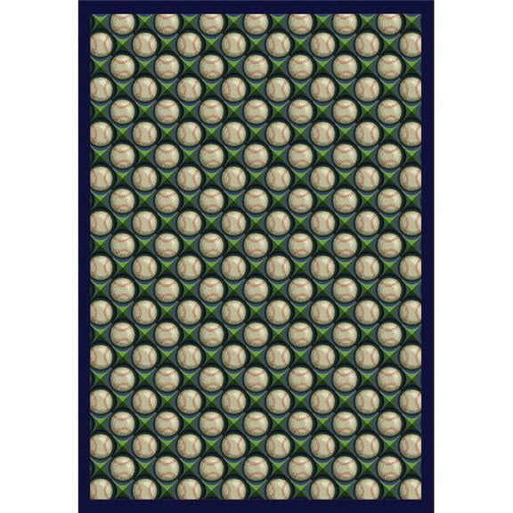 Bases Loaded Spring Training 3 ft.10 in. x 5 ft.4 in.  WearOn Nylon Machine Tufted- Cut Pile Sports Rug