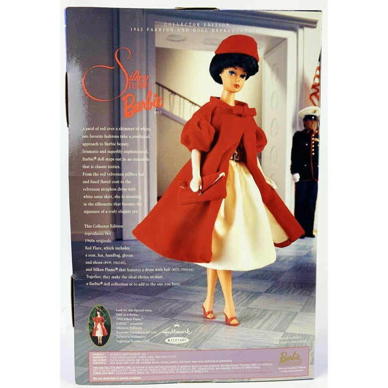 Mattel Nostalgic 1997 Silken Flame Barbie - Brunette Collector Edition With Vintage 1960s Fashion