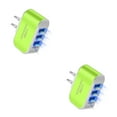 thumbnail image 1 of Adaptador de carga Monstrate de enchufe de EE. UU. USB LED 1000mA Protección de circuito de viaje Iluminación electrónica Bloque Verde 2 piezas, 1 of 5