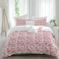 thumbnail image 2 of Red Botanical Bedding 3 Piece Duvet Cover Set Twin Size, Watercolor Rustic Tree Abstract Soft Microfiber Comforter Cover with Zipper Closure & Pillowcases, Wrinkle & FadeResistant Quilt Cover, 2 of 9