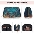 thumbnail image 5 of Easygdp Celestial Stag Cosmic Glow Leather Makeup Bag Zipper Pouch Travel Cosmetic Organizer for Women and Girls, Make up Bag with Zipper, 5 of 8
