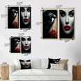 thumbnail image 4 of Designart "Vintage Glamour Blue Woman's Gaze" Fashion Woman Framed Wall Art Set Of 2 - Glam Red Gallery Wall Frame Set For Home Decor, 4 of 6