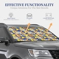 thumbnail image 4 of JUNZAN Sicilian Style Pattern Car Windshield Sun Shade | Reflective Sunshade | Foldable 2-Piece Sun Shield Protect Your Car | Fits Sedans, SUVs, Hatchbacks-Large, 4 of 6