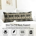 thumbnail image 3 of Boho Long Body Pillow Cover – Soft & Breathable Ethnic Fabric, Hidden Zipper, 20"x54", Stylish Abstract Tribal Print – Gift for Side Sleepers, Pregnancy, Home Decor, 3 of 7