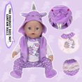 thumbnail image 3 of AmaMary Cotton Purple Unicorn Outfit for 16-18 inch Dolls – 4-Piece Jacket Long Sleeve Pants Socks Set for Girls Fantasy Dress-Up Birthday Holiday Imaginative Play, 3 of 5