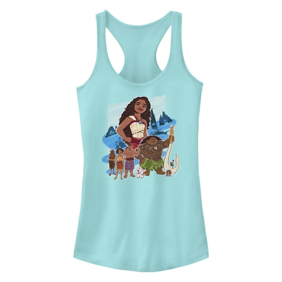 Junior's Moana 2 Crew Portrait Racerback Tank Top