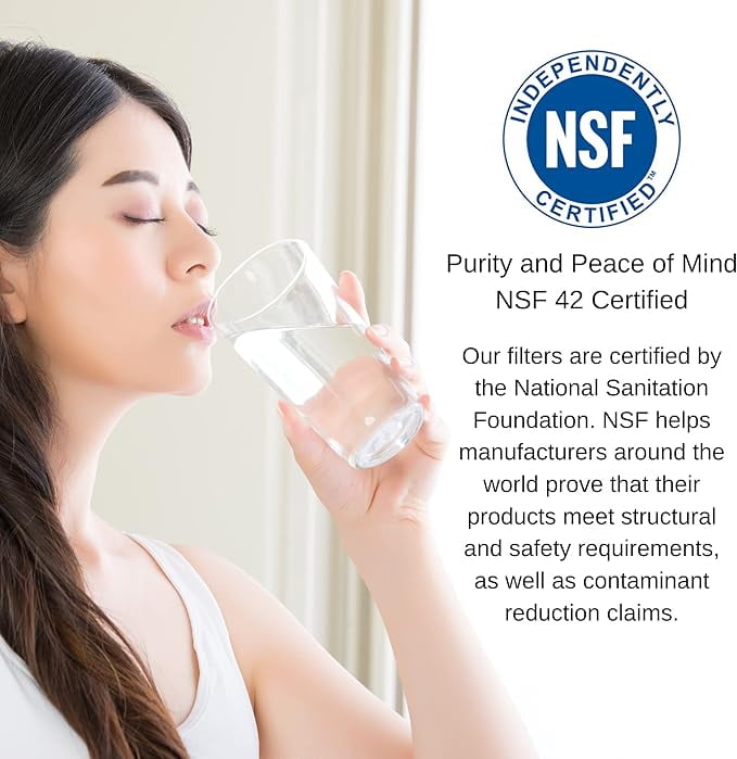 PureT BVB0987020 10x4.5" Water Sediment Filter - NSF Certified - Spun Poly Filter Removes Sediment and Other Organic Debris (20 u Micron Rated)
