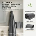 thumbnail image 4 of BedVoyage Luxury Hand Towels – Set of 2 – Viscose from Bamboo and Cotton, Super Absorbent, Quick-Drying, Odor-Resistant – Charcoal Gray (16x27, 600 GSM), 4 of 7