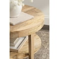 thumbnail image 3 of Kate and Laurel Talcott Tiered Modern Round Coffee Table, 28 x 28 x 18, Natural Wood, Transitional Two-Tier Circle Living Room Table with Storage and Mango Wood Construction, 3 of 8