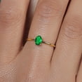 thumbnail image 6 of Gem Stone King 10K Yellow Gold Green Simulated Emerald Women Engagement Ring (0.40 Ct Oval 6X4MM,), 6 of 6
