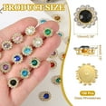thumbnail image 2 of 10mm Sunflower Diamond Sew on Rhinestones, 150 Pcs Rhinestone Sequin Embellishments Crystal Glass Metal Base for Bedazzling, Black, 2 of 7
