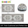 thumbnail image 3 of HEBE Boho Anti Fatigue Kitchen Rugs Set of 2 Non Slip Cushioned Kitchen Mats for Floor Vintage Oriental Kitchen Rugs and Mats Set Vintage Kitchen Carpet Rug Runner for Sink Laundry Standing, 3 of 6