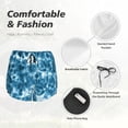 thumbnail image 4 of KLL Blue Tie Dye Pattern Shorts Women,Athletic Shorts High Waisted Running Shorts Pocket Sporty Short Gym Elastic Workout Shorts-Medium, 4 of 7