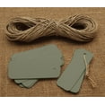 thumbnail image 1 of 100 Pcs Rectangular Shape Blank Tags Bonbonniere Wedding Favor Hang Tag with Free Natural Jute Twine - Colors Available, 1 of 1