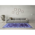 thumbnail image 3 of Ahgly Company Machine Washable Indoor Rectangle Oriental Blue Industrial Area Rugs, 2' x 5', 3 of 4