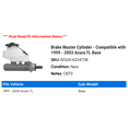 thumbnail image 2 of Brake Master Cylinder - Compatible with 1999 - 2003 Acura TL Base 2000 2001 2002, 2 of 2