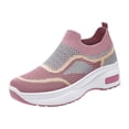 thumbnail image 2 of Willtoo Women's Slip-On Orthopedic Sneakers with Arch Support Air Cushion Non-Slip Sole Breathable Walking Shoes for Nursing Comfort Casual Running Pink, 2 of 6