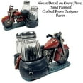 thumbnail image 3 of Urbalabs Western Route 66 Motorcycle Biker Chopper And Saddle Bags Cowboy Salt and Pepper Shaker Caddy Kitchen Bar Farmhouse Dinner Table Kitchen Ranch Decorations Rustic Cowboy Decor, 3 of 7