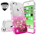 thumbnail image 1 of Compatible for Apple iPhone 8 Case, iPhone 7 Case, with [Temper Glass Screen Protector] SOGA Diamond Glitter Liquid Quicksand Cover Cute Girl Women Phone Case [Cear/Pink], 1 of 5