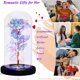 thumbnail image 4 of 1Pcs 9.05x4.52" Glass Dome Preserved Rose Night Light with Multicolor LED Lights and Butterflies Valentine's Day Birthday Gift for Women Featuring Glowing Roses and Starry Sky Design1Pcs JASKFLY, 4 of 9