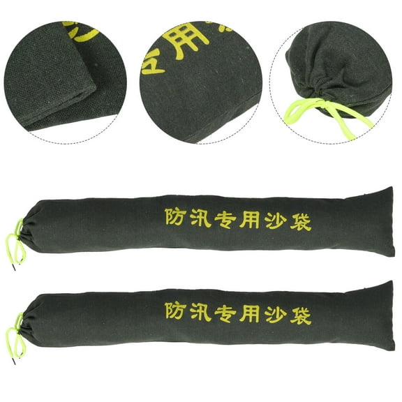 LOLIPPYY 2Pcs Flood Barrier Sandbags Heavy Duty Canvas Drawstring Bags for Outdoor Flood Prevention and Water Control